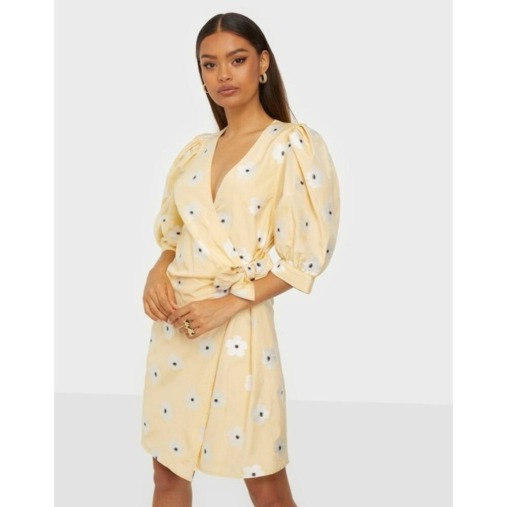 Samsoe Samsoe Celestina Floral Short Sleeve Cotton & Silk blend Dress size MED